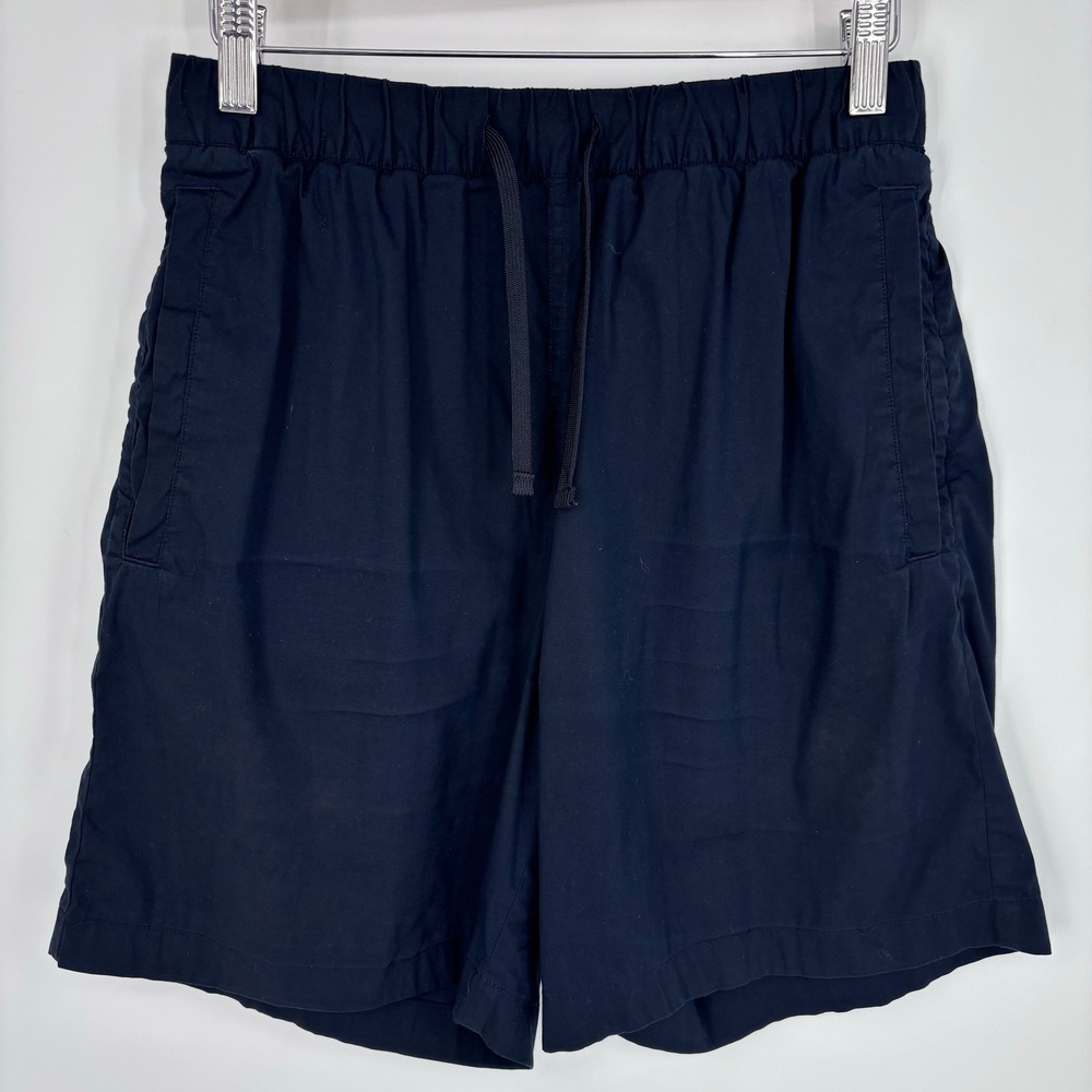 COS Elastic Waist Drawstring Casual Shorts Men S (Estimate) Navy Blue Minimalist